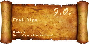 Frei Olga névjegykártya