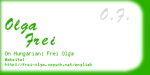 olga frei business card